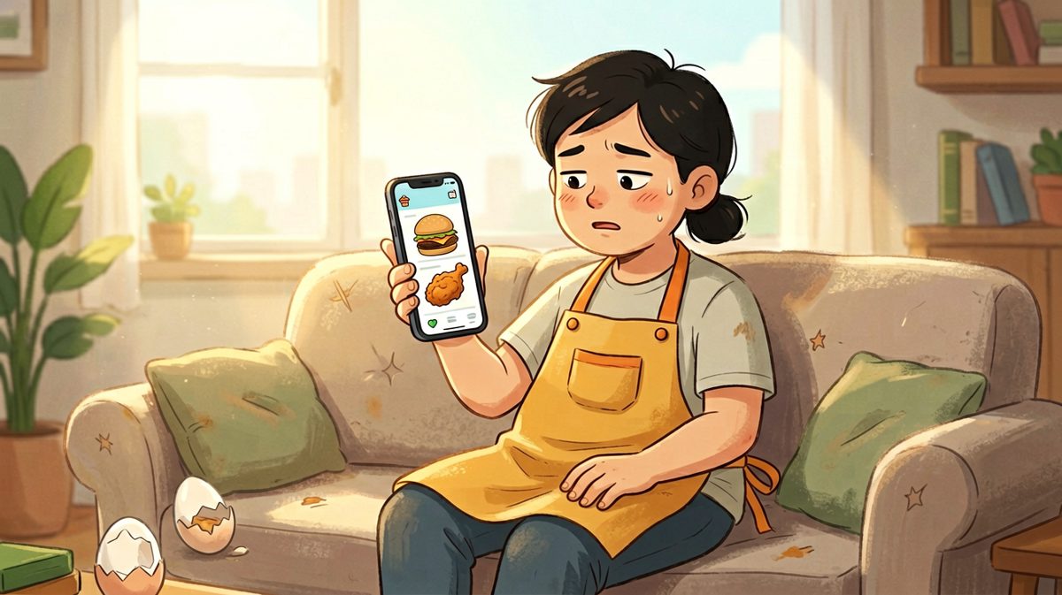 第四格：算了，还是点个外卖吧