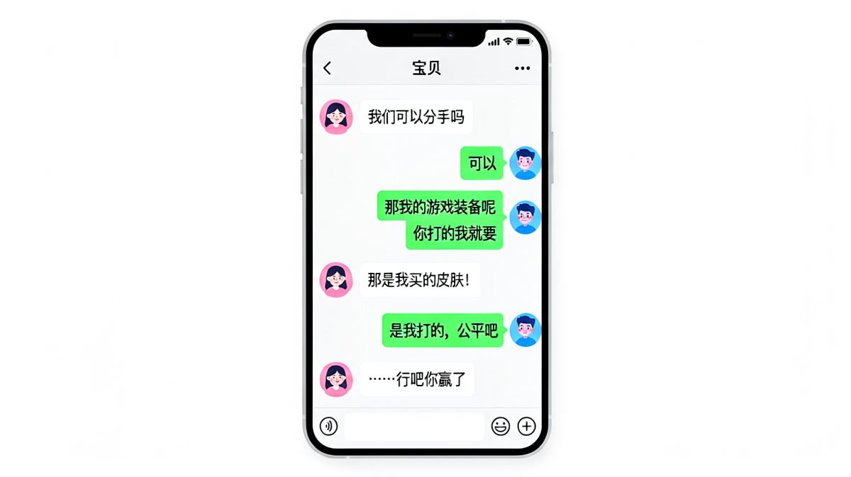 提出分手却被装备反将一军，男生全程在线