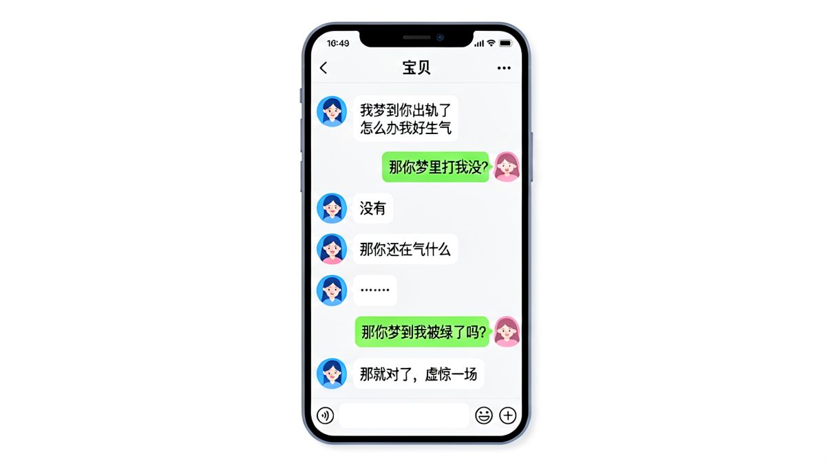 女友梦见男友出轨，反被男生逻辑绕晕