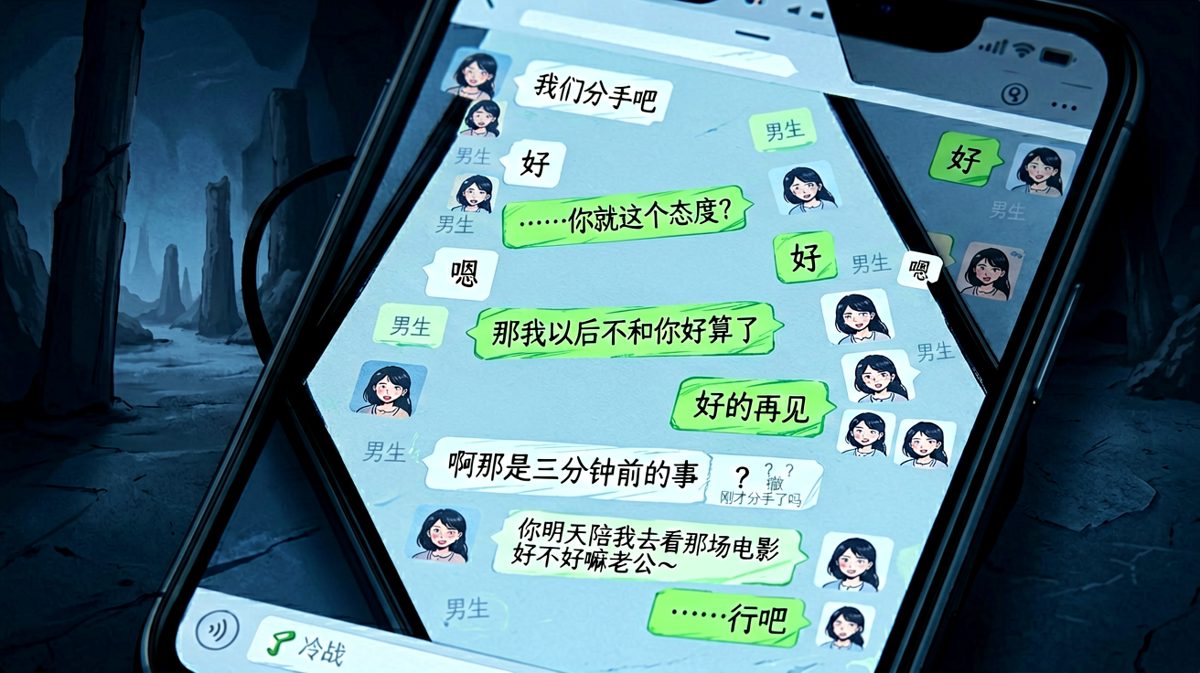 三分钟前刚分手三分钟后求复合，女朋友的记忆力你不懂