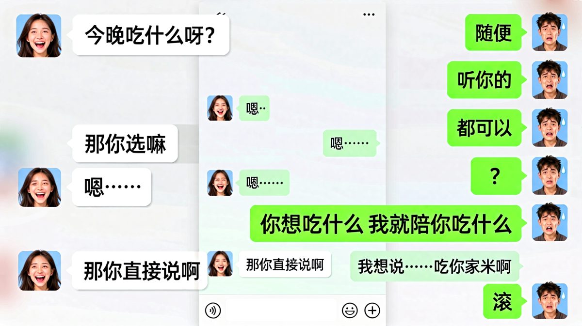'随便'是情侣聊天中最难翻译的词汇