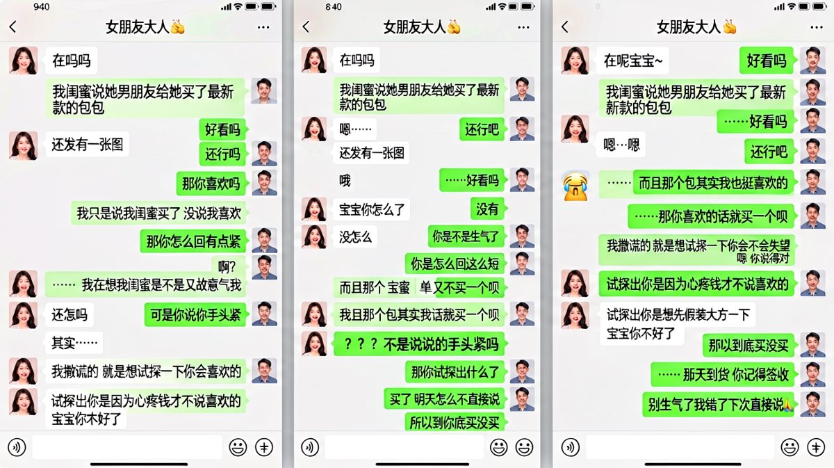 男生用'手头紧'试探女友，结果反被套路