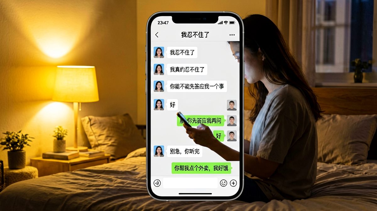深夜深情三连，结果只要一份外卖