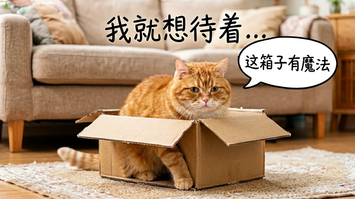 猫咪执念：只要箱子够小，我就一定能进去