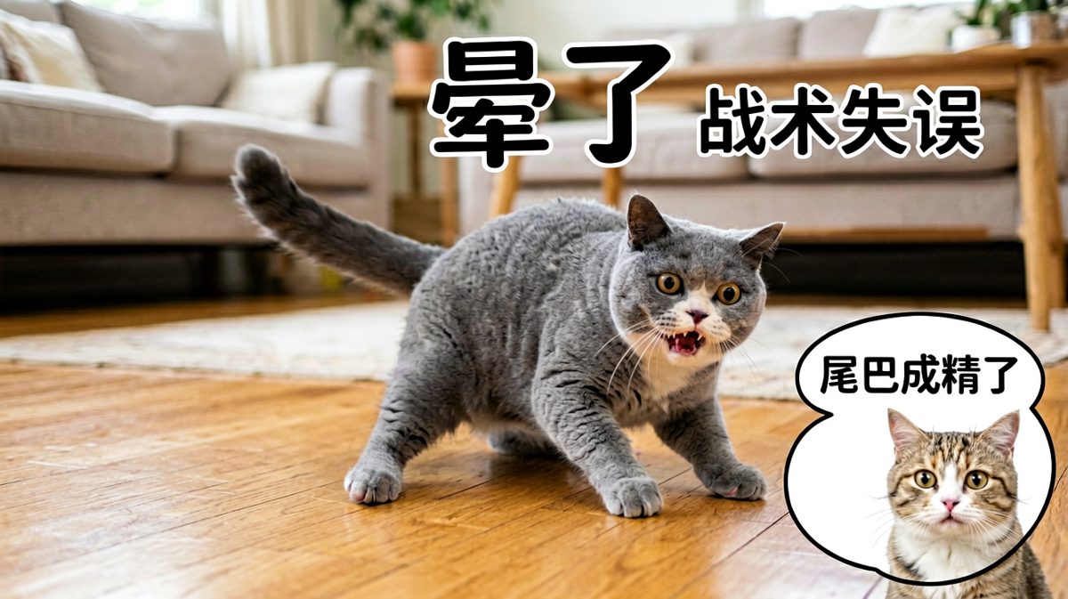 猫咪战术：追尾巴结果把自己追晕了