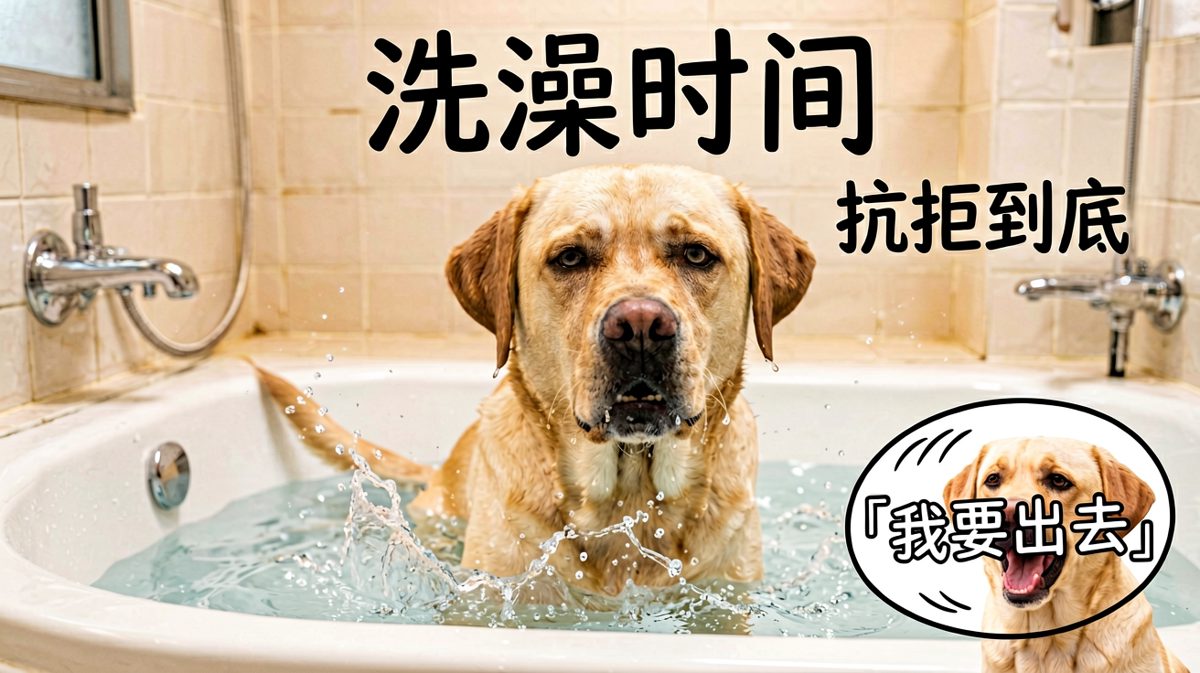 狗狗噩梦：洗澡时间就是逃跑时间