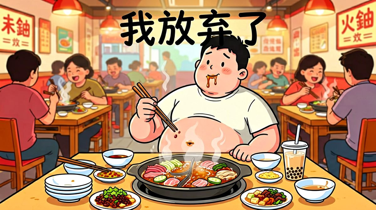 周日果断放弃，火锅奶茶全来了，减肥？明天再说吧！