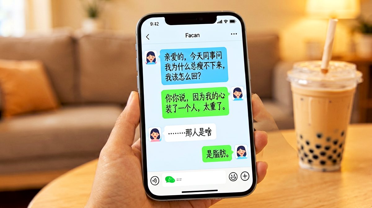 他说心里装了个人很重，结果是脂肪