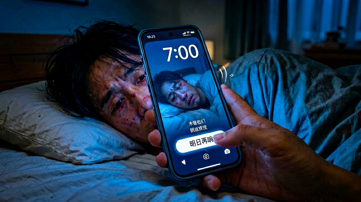 晚上11点59分，果断把明天早上的闹钟关掉了