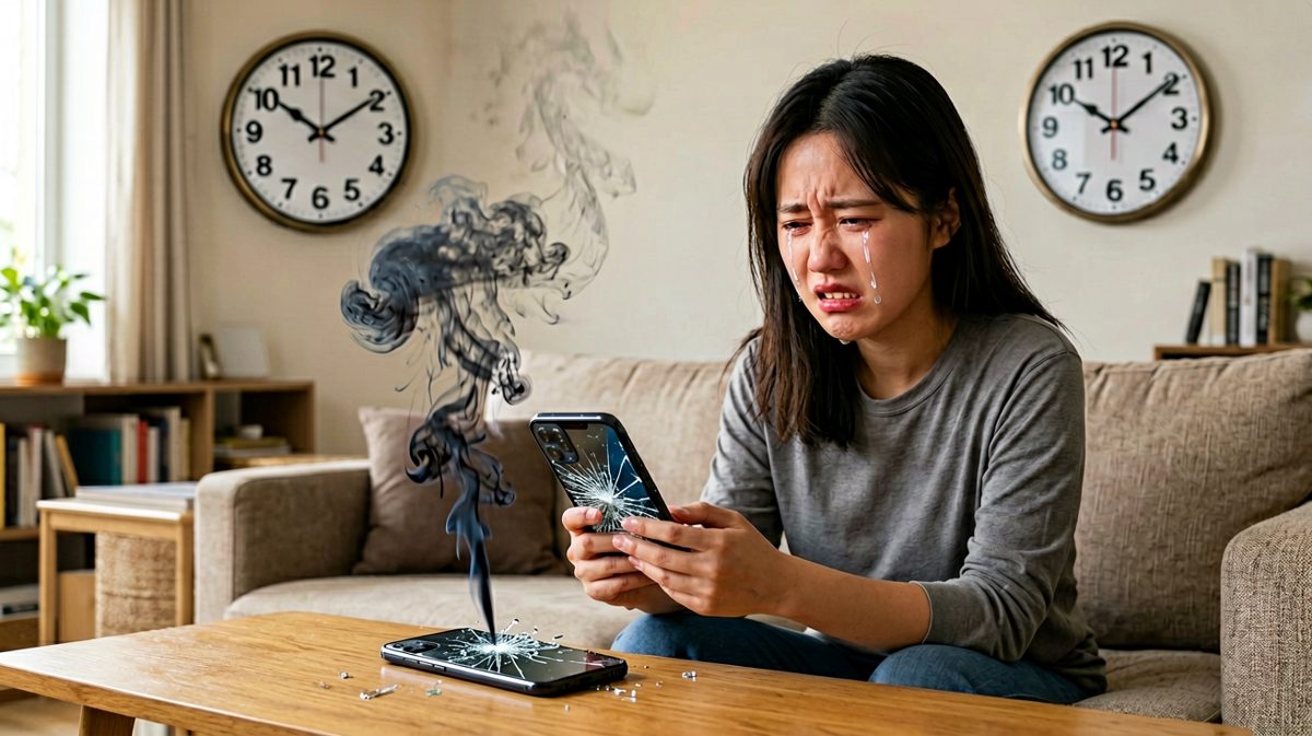 手机报废，迟到惨剧