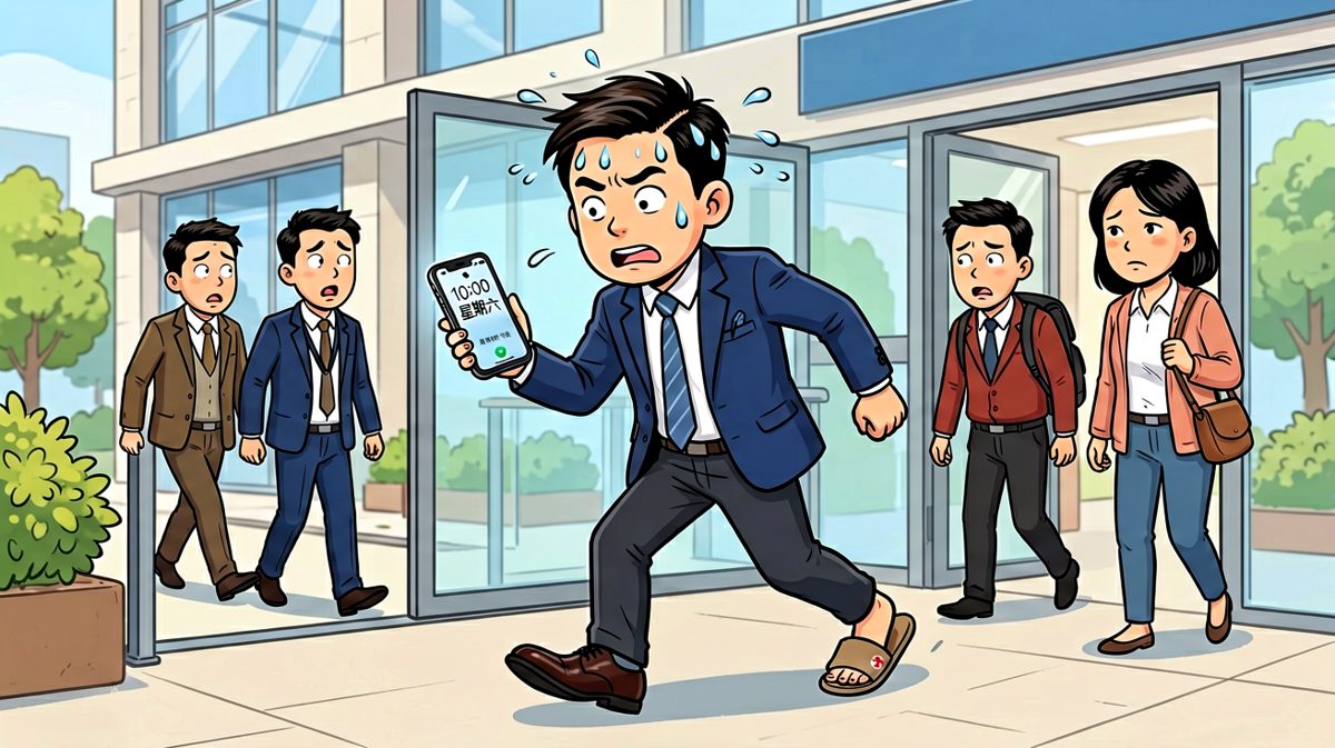 疯狂赶到公司，才发现今天是周六