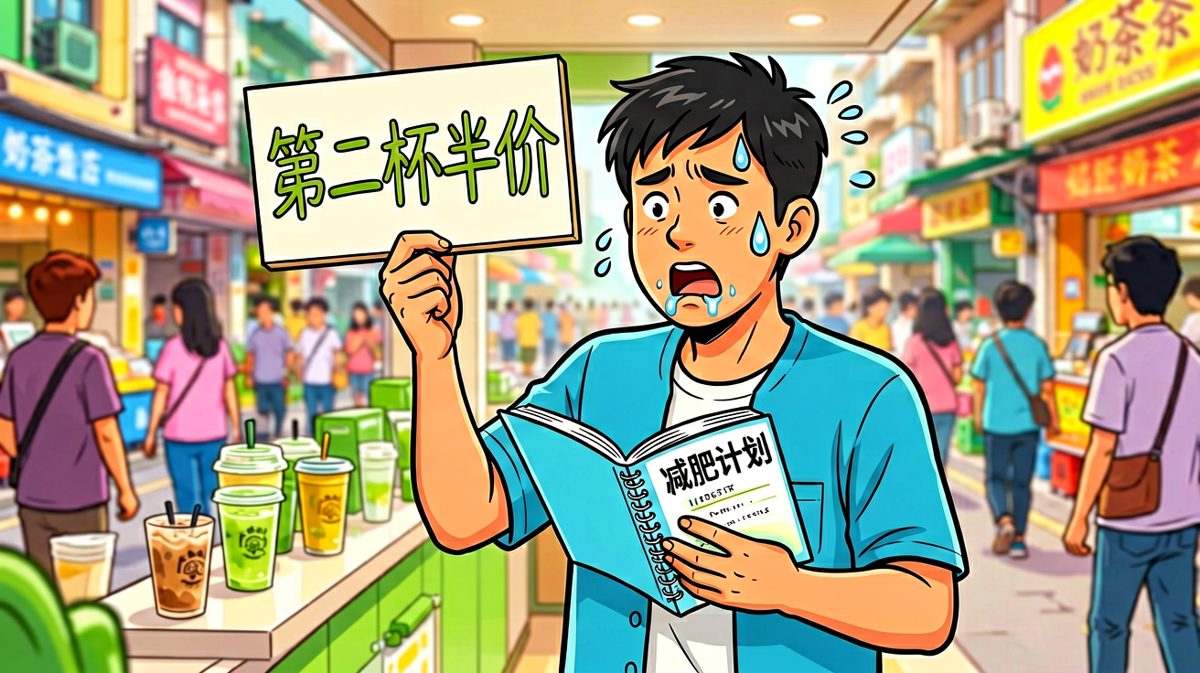 诱惑一：奶茶的半价攻势