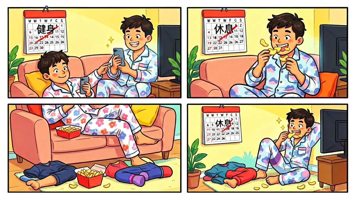 真正的健身达人，懂得劳逸结合。