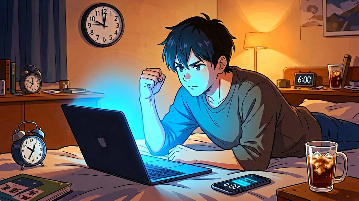 深夜信誓旦旦：今晚一定早睡，明天准时起床！