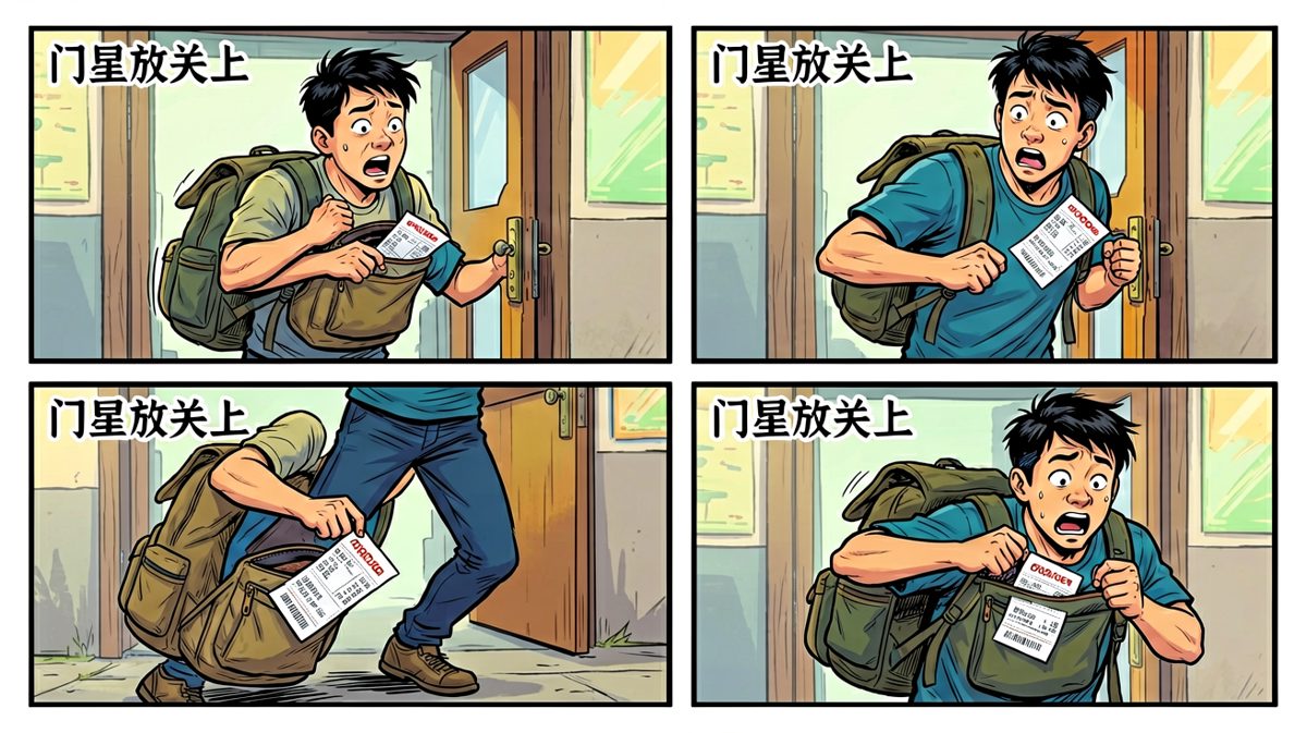 发现忘带钥匙，绝望瞬间