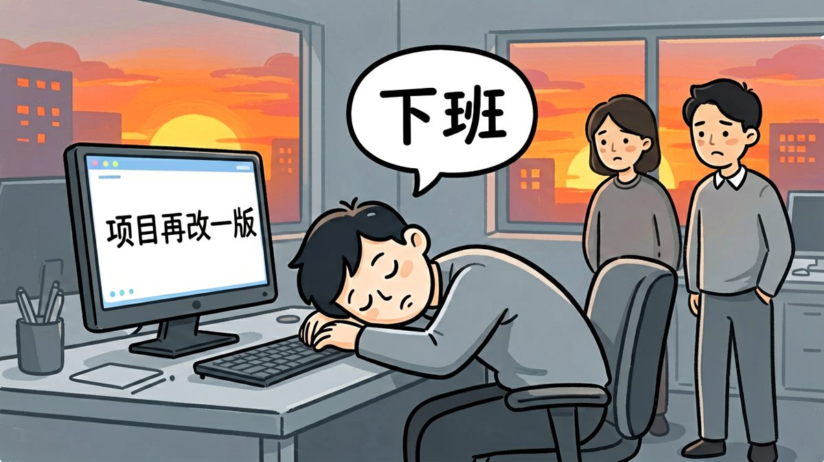 最遥远的距离，是下班铃响而我还在开会。