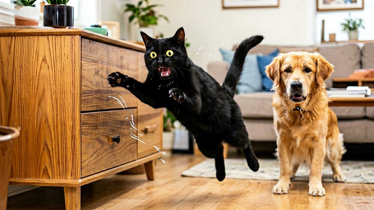 猫咪的飞行计划：第一步，跳。第二步，……