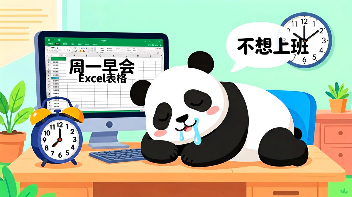 周一早晨的打工人，灵魂还在床上，身体已在工位