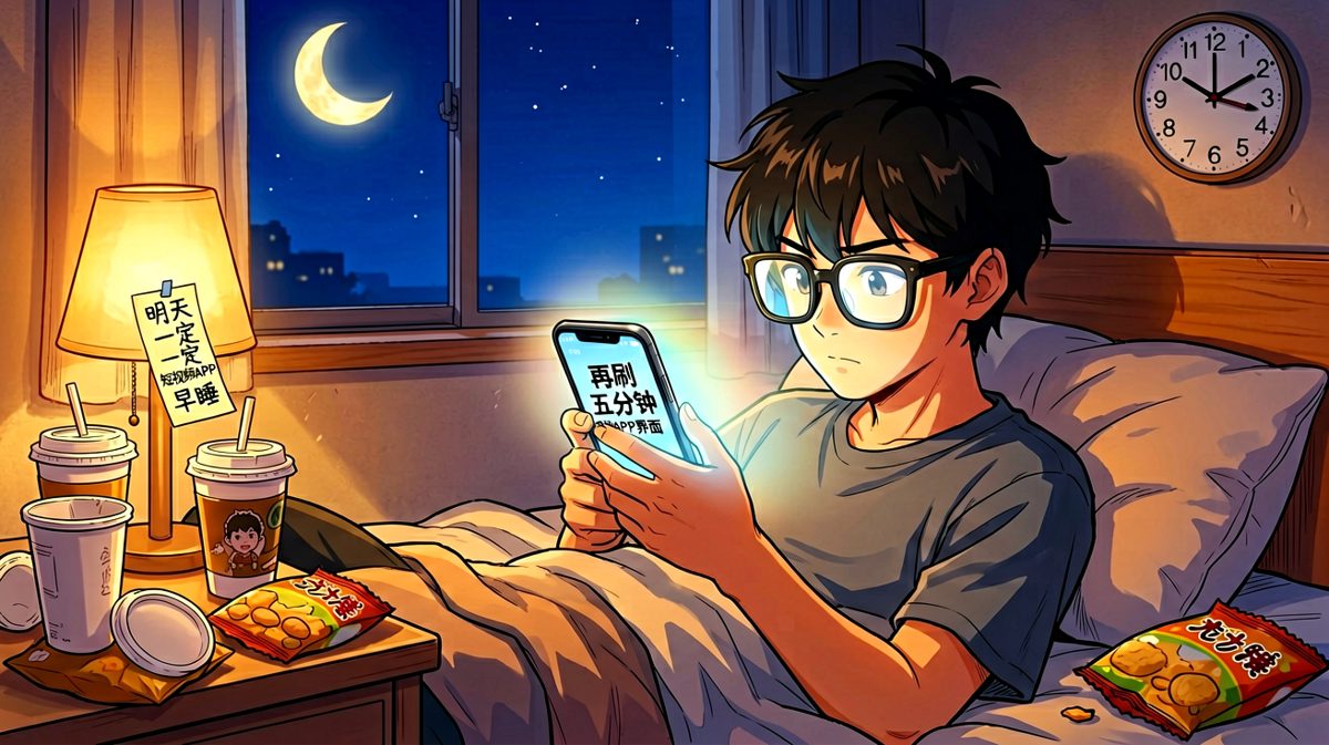 熬夜冠军的深夜食堂，一边说困一边刷到亮