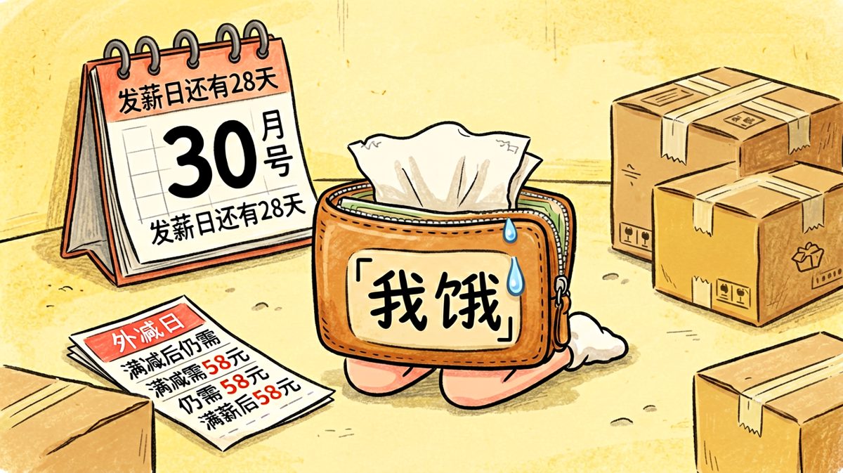 月底的钱包比脸还干净，吃土少年在线求生