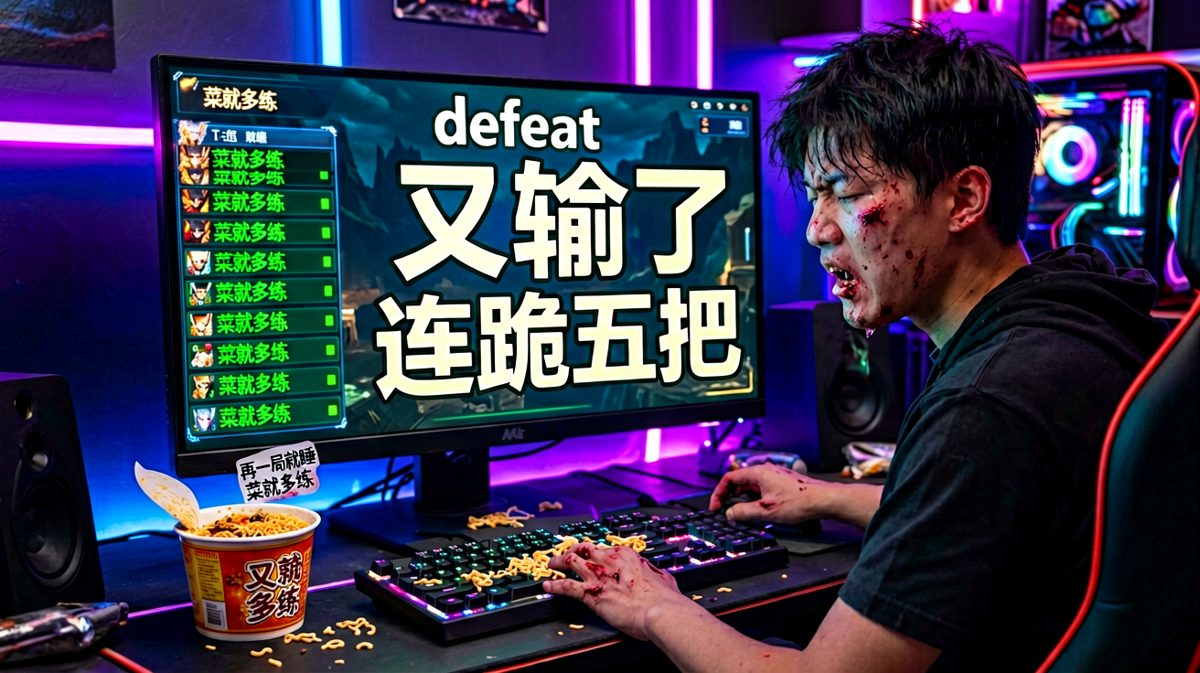 游戏连跪后的破防现场，心态崩得比操作还快