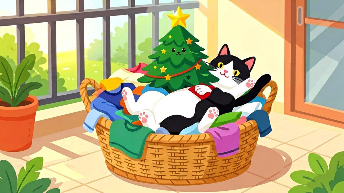 猫：本喵现在是个行走的衣物收纳器