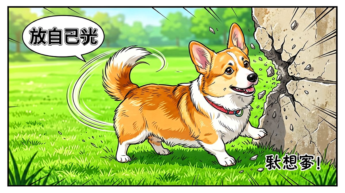 狗：刚才发生什么了...等等我尾巴呢？
