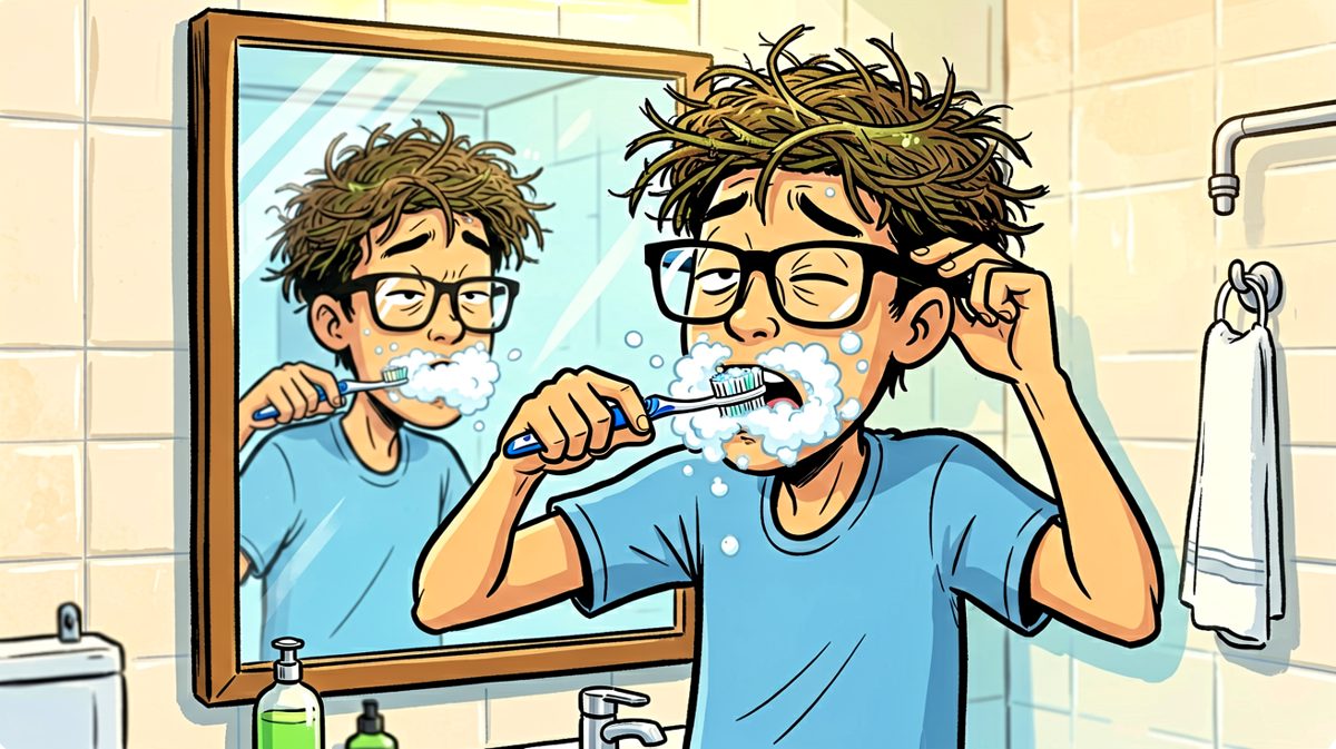 洗漱中……灵魂还在加载中。