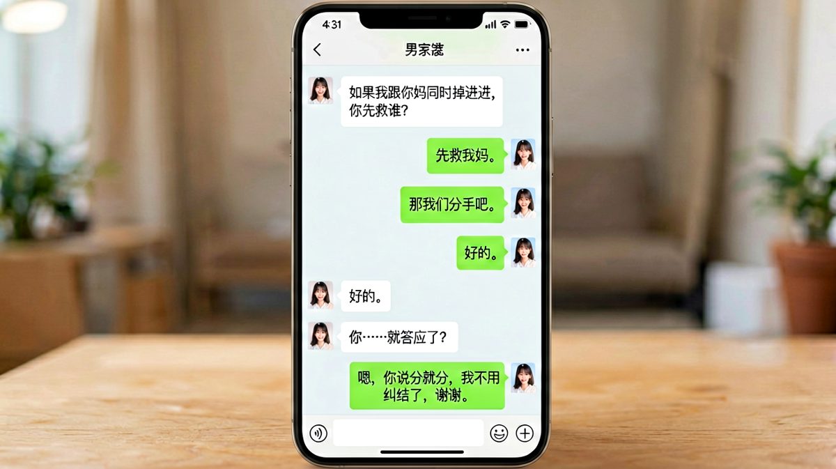 送命题型反转：男生干脆到让女生反而不知所措