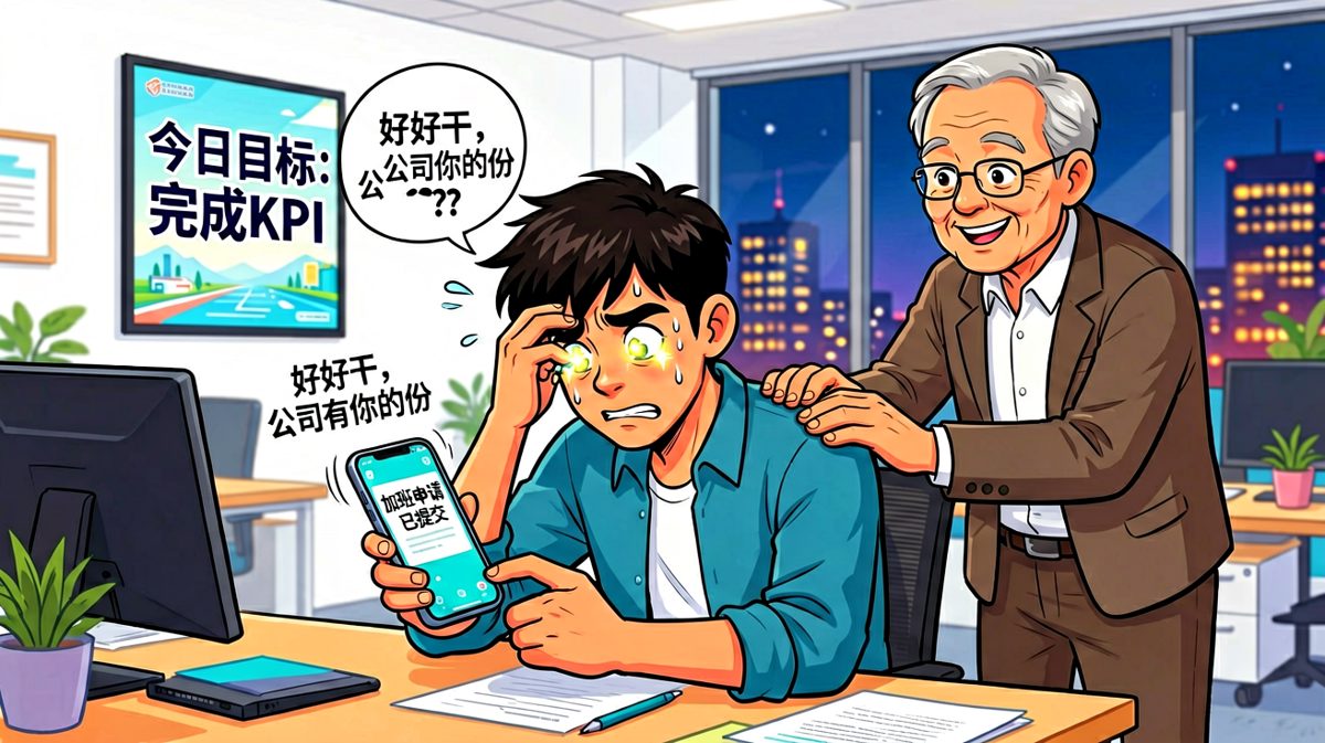 老板画大饼，员工以为有奖金，结果老板说的是'加班费'——扣款的扣款费。