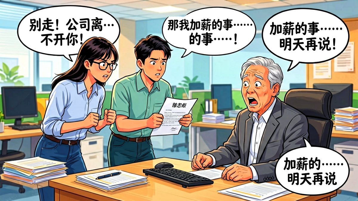 老板挽留员工的瞬间，反转来自明天的明天