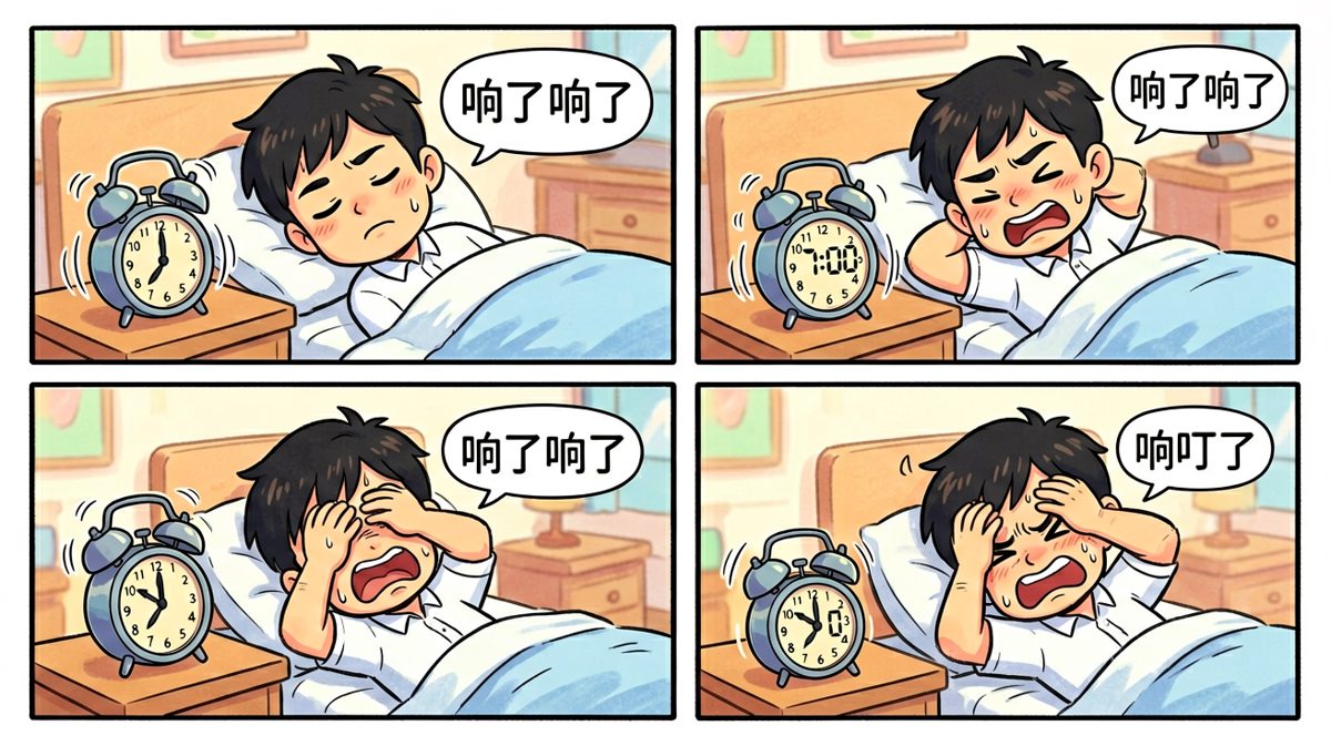 闹钟响了，但人选择封印自己