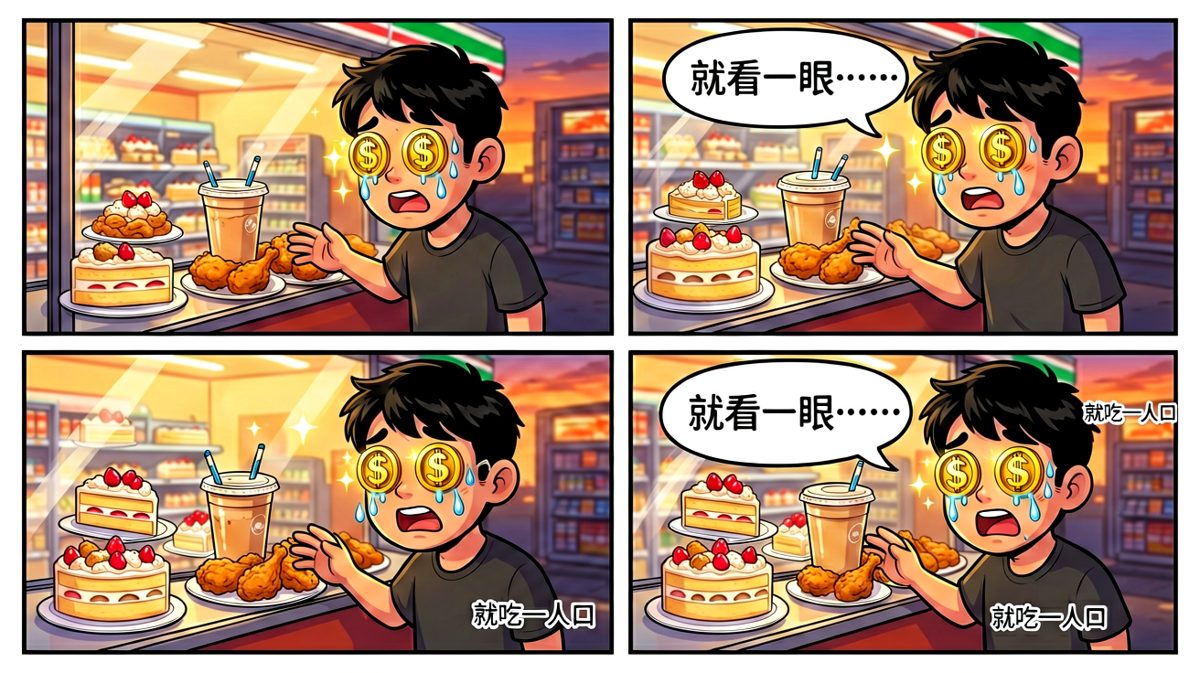 路过便利店，美食的诱惑让人无法抗拒。