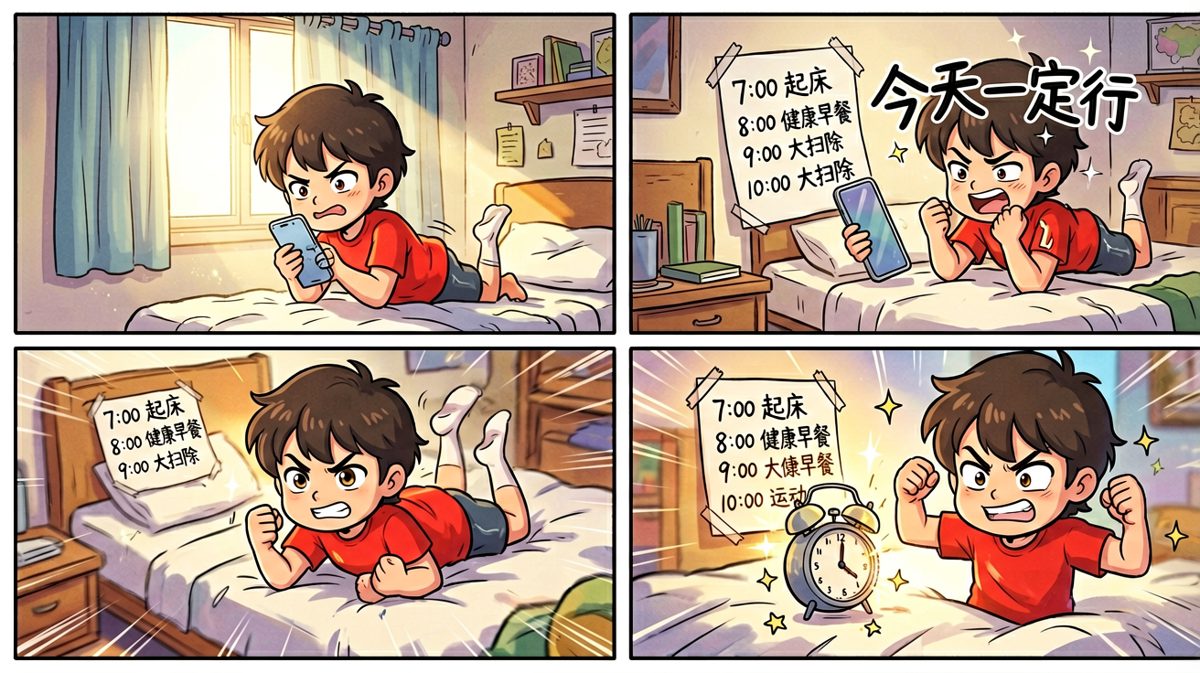 雄心勃勃的起床计划，目标定得满满当当