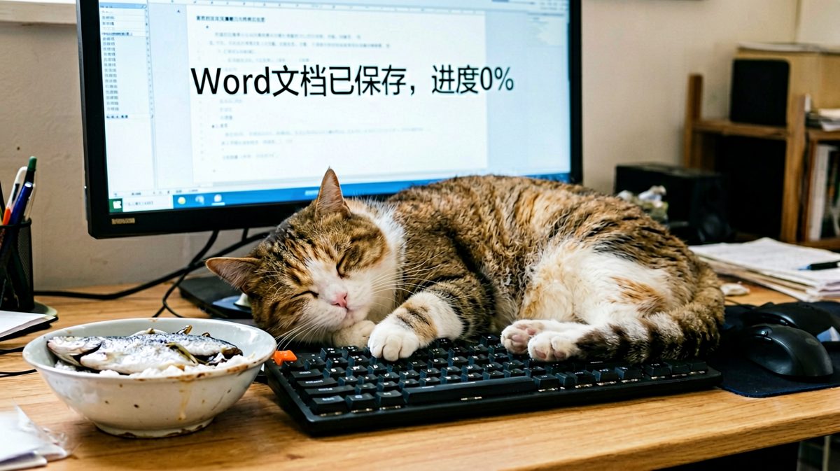 老板：工作做完了吗？我：在做了在做了（其实猫在做）