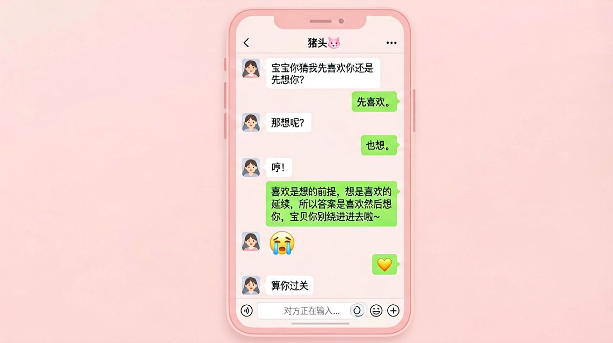 绕口令式表白局，直男男友居然逻辑满分反杀