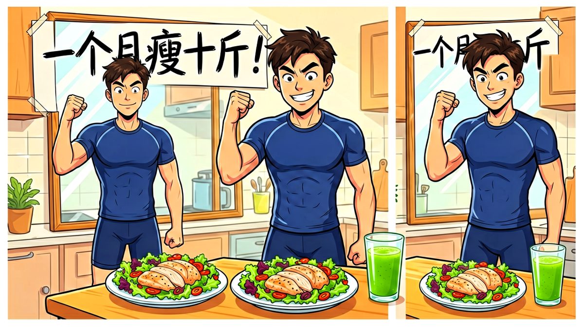 减肥第一天，雄心壮志满满，誓要一个月瘦十斤