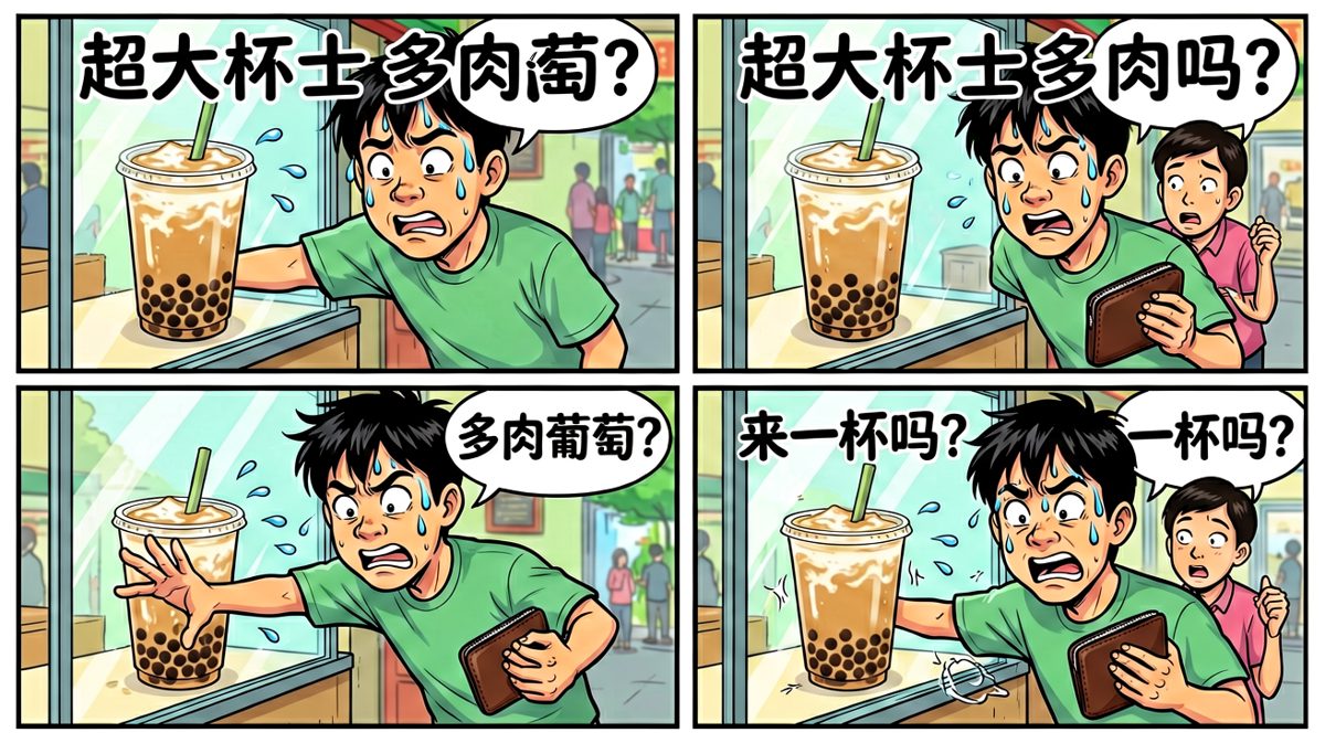 路过奶茶店，理智与本能在这一刻展开了殊死搏斗