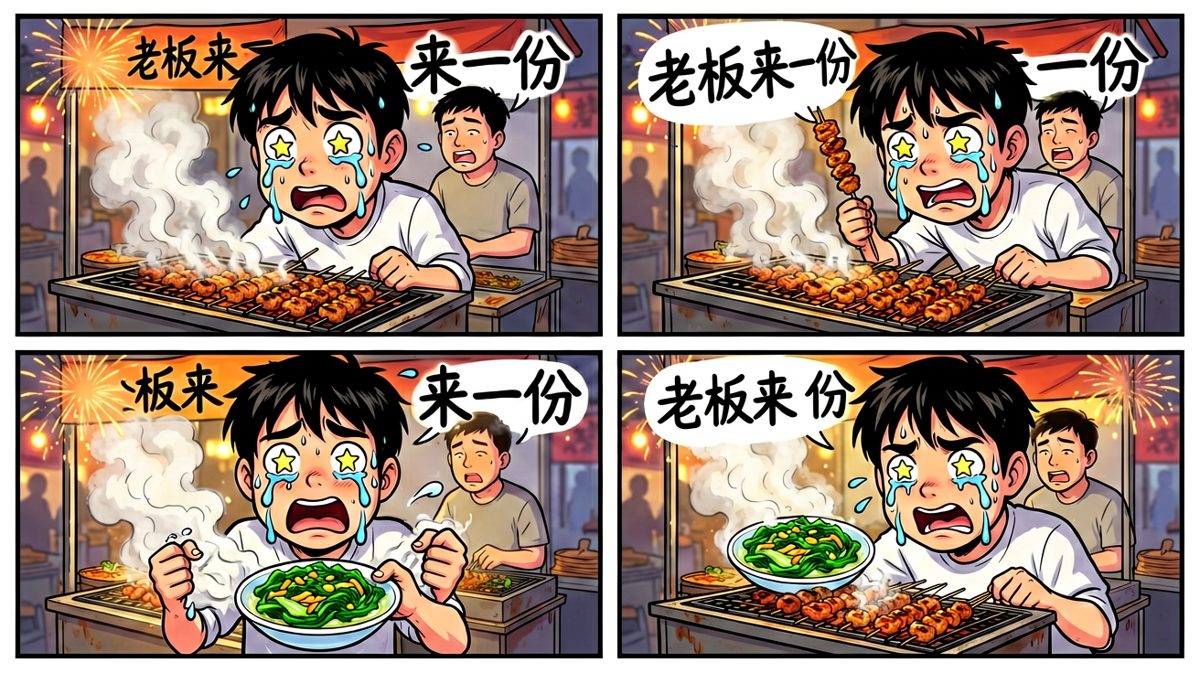 第二天，路过烧烤摊彻底破防
