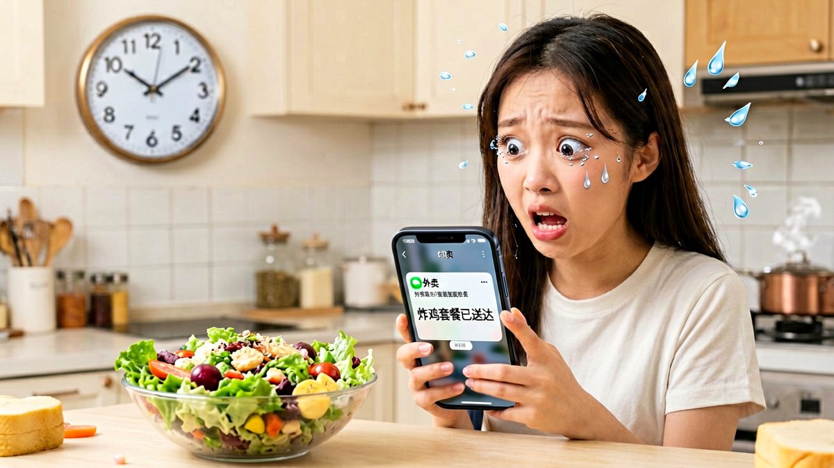 中午外卖App推送炸鸡，flag开始动摇