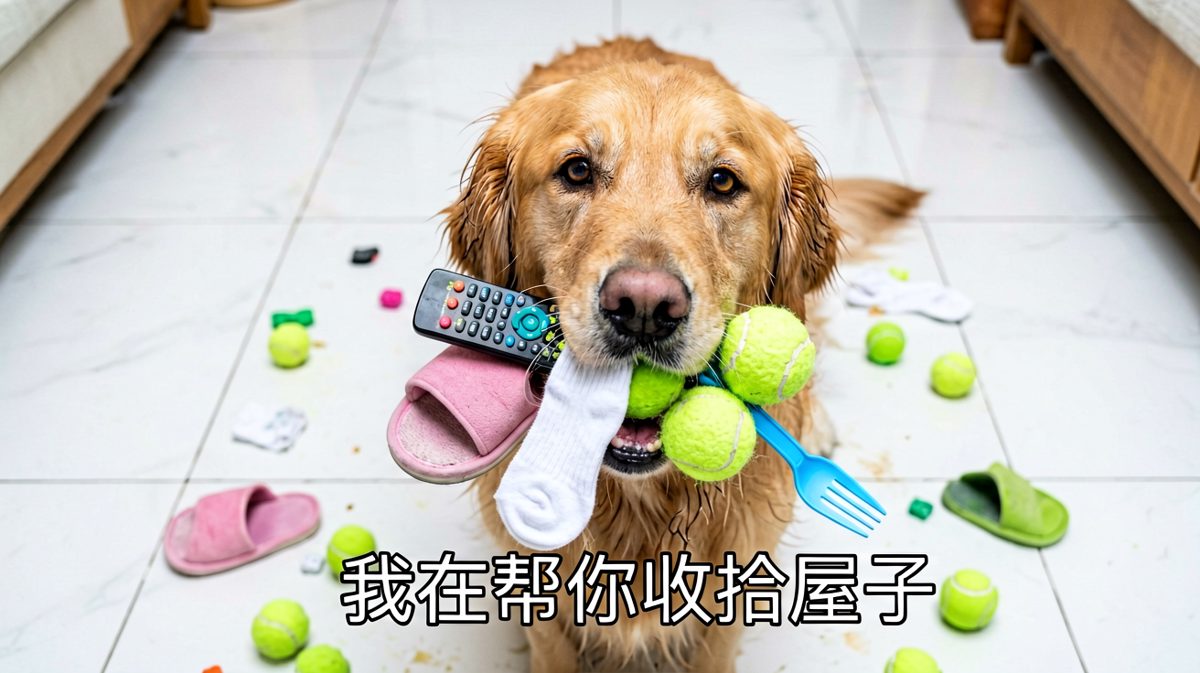 金毛牌垃圾清运车,今日已装载六件,拒绝超载。