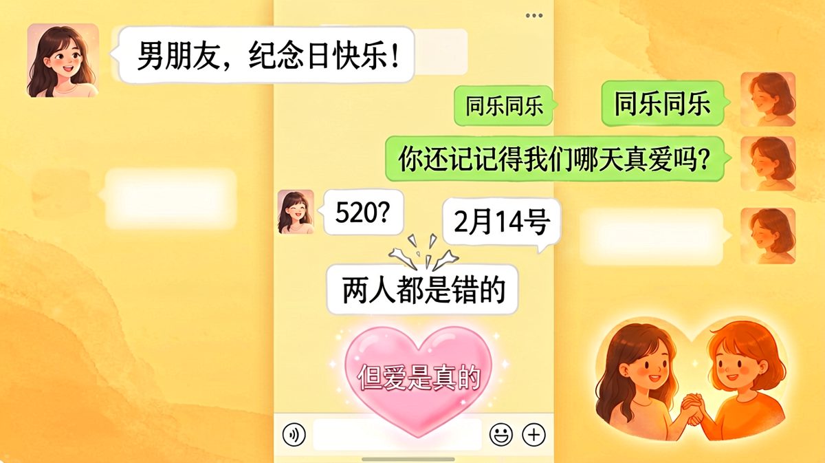 关于'纪念日'的记忆测试，两人记忆错乱但感情依旧甜蜜