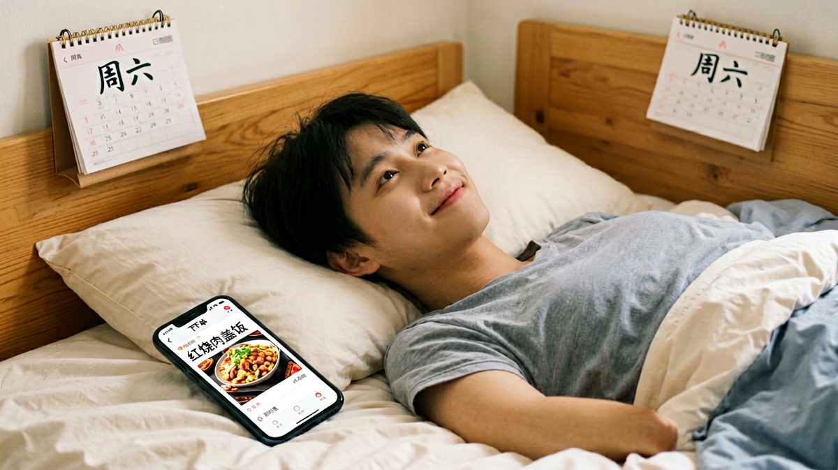 既然起了也大不了了，点份外卖吧