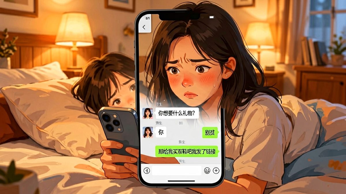 男生以为要表白惊喜，结果开口就是淘宝链接