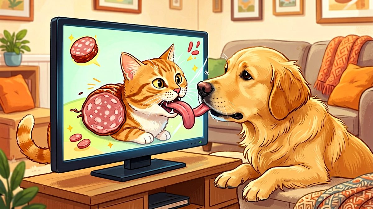 猫狗合体：这火腿肠为什么出不来？！