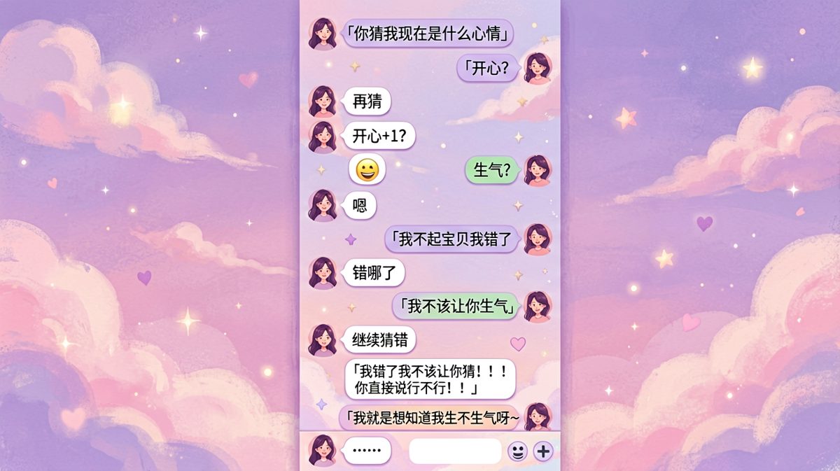 当你让女朋友猜她的心情，你就已经输了