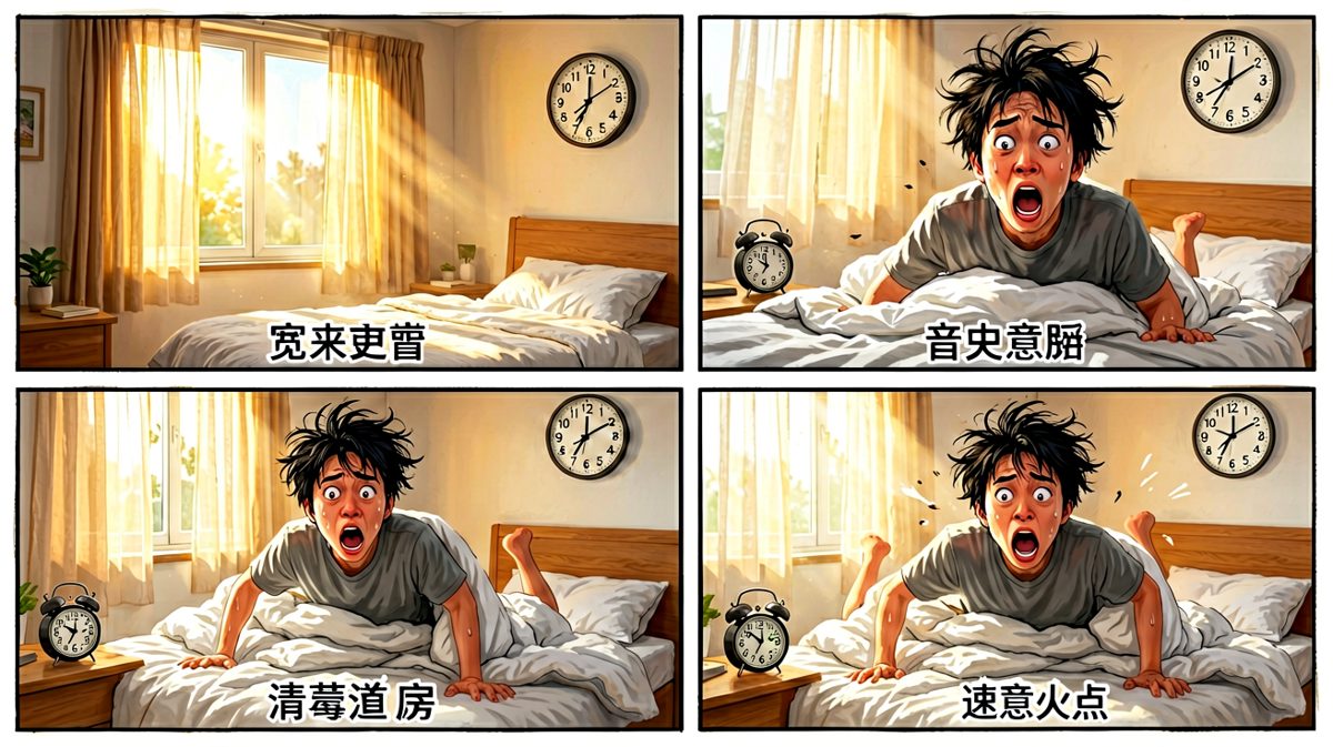 猛然惊醒发现快迟到了！