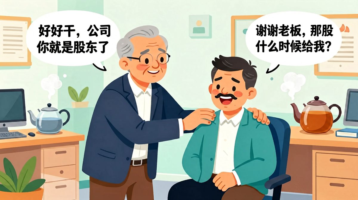 老板画饼说要给股份，员工当场催账