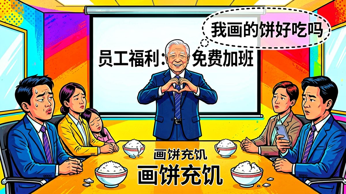 老板画的饼又大又圆，可惜吃不到嘴里