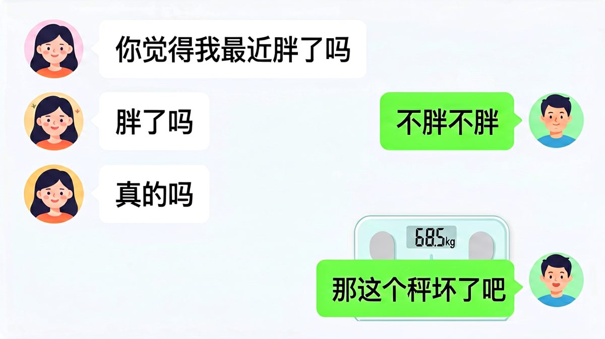 说不胖的那一秒他完了